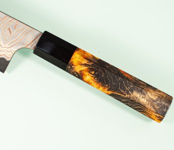 Hatsukokoro X Nigara Irodori Rainbow Damascus Kurozome Wa-Gyuto 200mm