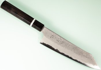 Hatsukokoro X Nigara Ryusui Aogami 2 Nashiji Damascus Wa-Kiritsuke 200mm Ebony