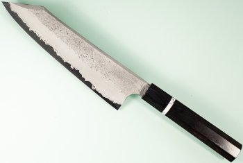 Hatsukokoro X Nigara Ryusui Aogami 2 Nashiji Damascus Wa-Kiritsuke 200mm Ebony