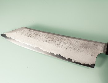 Hatsukokoro X Nigara Ryusui Aogami 2 Nashiji Damascus Wa-Kiritsuke 200mm Ebony