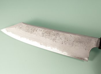 Hatsukokoro X Nigara Ryusui Aogami 2 Nashiji Damascus Wa-Kiritsuke 200mm Ebony