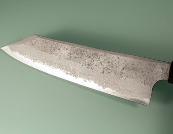 Hatsukokoro X Nigara Ryusui Aogami 2 Nashiji Damascus Wa-Kiritsuke 200mm Ebony
