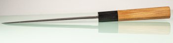 Hatsukokoro Aokitae Blue2 Kurouchi Wa-Santoku 170mm Teak