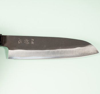 Hatsukokoro Aokitae Blue2 Kurouchi Wa-Santoku 170mm Teak
