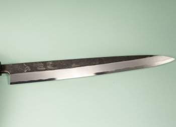 Hatsukokoro Shirasagi Kurouchi Aogami Wa-Yanagiba 300mm Ebony