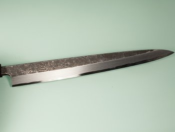 Hatsukokoro Shirasagi Kurouchi Aogami Wa-Yanagiba 300mm Ebony