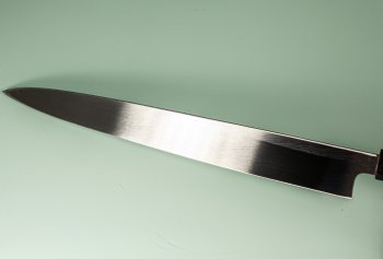 Hatsukokoro Shirasagi Kurouchi Aogami Wa-Yanagiba 300mm Ebony