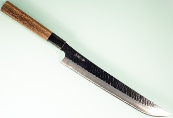 Nigara R2 Kurouchi Tsuchime Wa-Sakimaru 270mm Teak/Buffalo