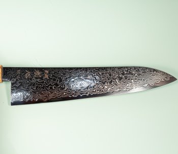 Hatsukokoro Ryuhyo Migaki SG2 Damascus Wa-Gyuto 215mm Olive