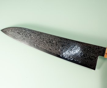 Hatsukokoro Ryuhyo Migaki SG2 Damascus Wa-Gyuto 215mm Olive