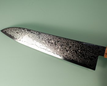 Hatsukokoro Ryuhyo Migaki SG2 Damascus Wa-Gyuto 215mm Olive