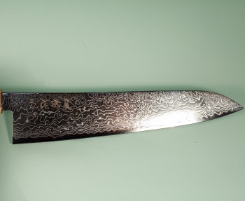 Hatsukokoro Ryuhyo Migaki SG2 Damascus Wa-Gyuto 245mm Olive