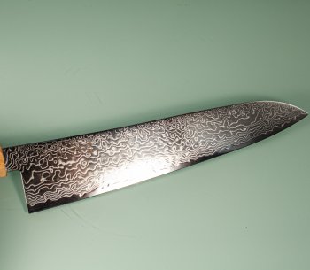 Hatsukokoro Ryuhyo Migaki SG2 Damascus Wa-Gyuto 245mm Olive