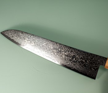 Hatsukokoro Ryuhyo Migaki SG2 Damascus Wa-Gyuto 245mm Olive