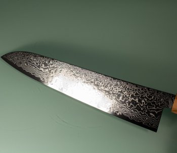 Hatsukokoro Ryuhyo Migaki SG2 Damascus Wa-Gyuto 245mm Olive