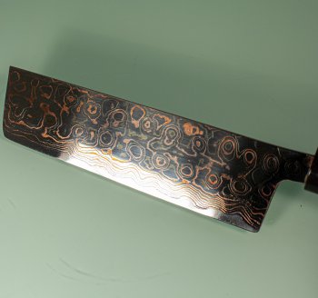 Tsukasa Hinoura VS2 Colour Damascus Nakiri 165mm