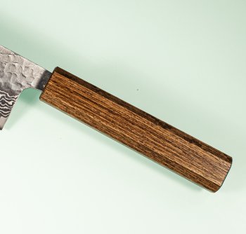 Tsunehisa G3 Tsuchime Damascus Wa-Santoku 170mm Oak