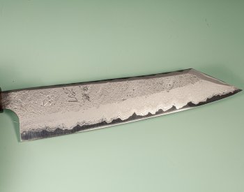 Hatsukokoro X Nigara Ryusui Aogami 2 Nashiji Damascus Wa-Kiritsuke 230mm Mono Ebony