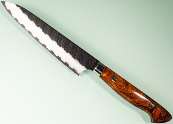 Nigara R2 Kurouchi Tsuchime Petty 140mm Ironwood