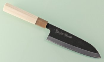 Blue 2 Black Santoku 180mm helles Bffelhorn V1