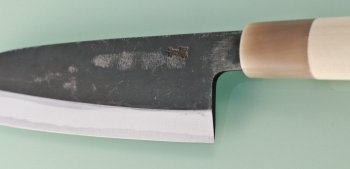 Blue 2 Black Santoku 180mm helles Bffelhorn V1