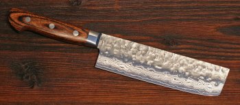 Damascus 17 Hammered Nakiri 165mm