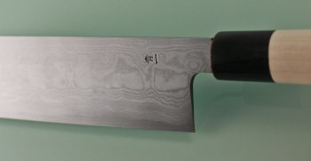 Blue 1 Damascus Nakiri 180mm dunkles Bffelhorn V1