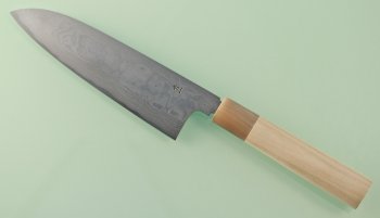 Blue 1 Damascus Santoku 180mm helles Bffelhorn V1