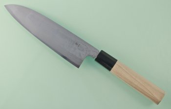 Blue 1 Damascus Santoku 180mm dunkles Bffelhorn V2