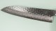 Damascus 17 Hammered Santoku 180mm black