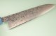 Hatsukokoro Ginyo Silver 3 Damascus Wa-Gyuto 215mm blau stabilisiert