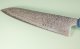 Hatsukokoro Ginyo Silver 3 Damascus Wa-Gyuto 215mm blau stabilisiert