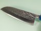 Tadafusa S-43 Wa-Santoku 170mm Hammered SLD blau stabilisiert