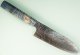 Katayama VG-10 Damascus polished Wa-Santoku 165mm blau stabilisiert
