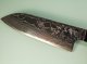 Katayama VG-10 Damascus polished Wa-Santoku 165mm gelb stabilisiert Bffelhorn