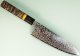 Hatsukokoro Ginga ATS-34 Nickel Damascus Wa-Santoku 185mm gelb stabilisiert Bffelhorn