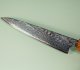 Tsunehisa AUS10 Nawame Damascus Wa-Petty 135mm burnt Oak