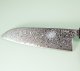 Tsunehisa SRS13 Damascus polished Wa-Santoku 165mm Ebony/white