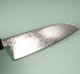Tsunehisa SRS13 Damascus polished Wa-Santoku 165mm Ebony/white