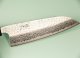 Tsunehisa G3 Tsuchime Damascus Wa-Santoku 170mm Ebony/red