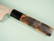 Takeshi Saji VG10 Gold Damascus Wa-Nakiri 160mm orange stabilisiert/B�ffelhorn