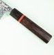 Tsunehisa SRS13 Damascus polished Wa-Santoku 165mm Ebony/red