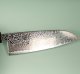 Tsunehisa SRS13 Damascus polished Wa-Santoku 165mm Ebony/red