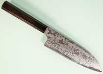 Shirou Kamo Shirogami 2 Santoku 170mm Ebony