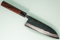 Nishida Shirogami 1 Santoku 180mm Kurouchi RO