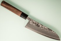 Tanaka Shigeki R2 Damascus Wa-Santoku 170mm Walnuss