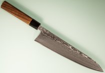 Tanaka Shigeki R2 Damascus Wa-Gyuto 240mm Walnuss