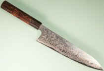 Hatsukokoro Ginyo Silver 3 Damascus Wa-Gyuto 215mm Rosenholz/helles Bffelhorn