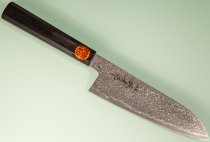 Tanaka Shigeki R2 Suminagashi Wa-Santoku 165mm Mono Ebony