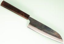 Hatsukokoro Kokugei Blue1 Kurouchi Wa-Santoku 165mm Ebony